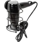 Wenko Haartrocknerhalter "Vacuum-Loc Milazzo", schwarz, B:11,5cm H:17,5cm T:14,5cm, Stahl, Gerätehalterungen, Haartrocknerhalter, Föhnhalter, befestigen ohne Bohren