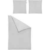 Irisette Bettwäsche LAGO Biber 155x220cm, 1 Kissen 80x80 Bettbezug Bettzeug