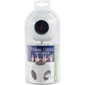 REV PowerGlobe Steckdosenwürfel - mit Schalter, 1,4m, 3500W, schwarz-weiß