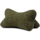 Gozze Nackenkissen GÖZZE "Curly Lesekissen Rolf", grün (dunkelgrün), B:40cm H:19cm L:25cm, Polyester, Funktionskissen, Nackenkissen
