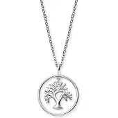 Engelsrufer Kette mit Anhänger "Lebensbaum", silber (silberfarben), Halsketten, Damen, Silber 925 (Sterlingsilber), L: 50 B: 1,33mm, Kette mit Anhänger, Made in Germany, B:1,33mm
