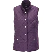 Goldner Kurzweste "Kurzgröße Sportive Steppweste", Damen, Gr. 23, lila (dunkle pflaume), Obermaterial: 100% Polyester PES., Westen Kurzweste, Druckknöpfe mit hochwertiger -Gravur
