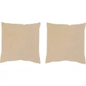 Home wohnideen Dekokissen "ELMER 2ER PACK MIT FÜLLUNG" Gr. 1, beige (natur, unifarben), B:40cm L:40cm, Polyester, Dekokissen_Sitzkissen_Kissenhüllen, Dekokissen