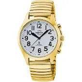 Master Time MTLA-10943-12Z Sprechende Damen-Funkuhr Goldfarben mit Zugband