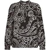 Seidensticker 1100000002199 "Schwarze Rose", Damen, Gr. M (38), schwarz, 100% Leinen, Paisley, regular fit, Rundhals, Blusen 1100000002199, 1/1 Rundhals Paisley