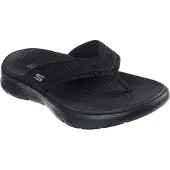 SKECHERS Damen Zehentrenner / Pantoletten GO WALK FLEX HOLLY Schwarz Textil Größe: 37