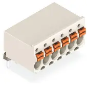 Wago 2091-1376/200-000 1-Leiter-THR-Federleiste, abgewinkelt, Drücker, Push-in CAGE CLAMP, lichtgrau 20911376200000 - 100 Stück