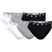 Cr7 Slip CR7 "Slip CR7 Basic, Slip, 6-pack 6er Pack", Herren, Gr. L, bunt (schwarz, grau, weiß), Obermaterial: 95% Baumwolle CO. 5% Elasthan EL., Unterhosen Slip
