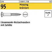 Reyher DIN 95 Messing brüniert 3,5x35