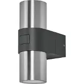 Ledvance SMART+Rotary Updown, Wandbeleuchtung für den Außenbereich, Grau, Aluminium, Edelstahl, IP44, Garten, Terrasse, I