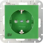 Kopp 940008004 HK07 - Schutzkontakt-Steckdose, Aufdruck ”SV”, Farbe: grün