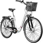 Zundapp E-Bike ZÜNDAPP "Z517" Gr. 48, weiß (weiß, beere), Elektrofahrräder, 48cm, 28 Zoll (71,12cm), E-Bike, E Bike Damenfahrrad 28 Zoll 155 - 190 cm mit 7 Gang Nabenschaltung, Topseller
