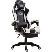 CLP Gaming Bürostuhl Ignite höhenverstellbar und drehbar, Farbe: schwarz/weiß