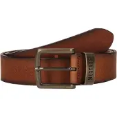 Mustang Ledergürtel , Herren, Gr. 110, braun (cognac), Rindsleder, unifarben, Gürtel Ledergürtel, aus Rindsleder, mit schlichter Dornschließe in mattem Gold, unifarben