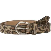 Mustang Ledergürtel "Lauren", Damen, Gr. 75, braun (taupe, schwarz braun), Leder, Gürtel Ledergürtel, mit Animal-Print, 2,5 cm breit, Made in Metzingen