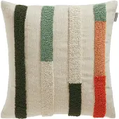 Set One By Musterring Dekokissen "Rythm", bunt (multi, gestreift), B:45cm L:45cm, Polyester, Dekokissen_Sitzkissen_Kissenhüllen, Dekokissen, mit aufgestickten 3D-Streifen