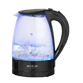 Michelino Wasserkocher aus Glas 1,7 Liter mit LED Beleuchtung