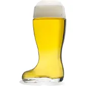 Stölzle Bierkrug STÖLZLE "Bierglas Stiefel 500 ml transparent", bunt (transparent), Glas, Trinkgefäße, Bierkrug