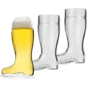 Stölzle Bierglas STÖLZLE "Biergläser Stiefel 250 ml 3er Set transparent", bunt (transparent), Glas, Trinkgefäße, Bierglas