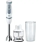 Braun MultiQuick 9 MultiQuick 5 Vario MQ 5220 WH, Pürierstab, 0,6 l, 1,2 m, 1000 W, Grau, Edelstahl, Weiß