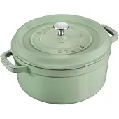 Staub Cocotte, 20 Cm Salbeigrün Rund Gusseisen Salbeigrün