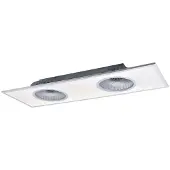 JUST LIGHT LED-Deckenventilator Flat-Air, CCT, weiß, 120x40cm