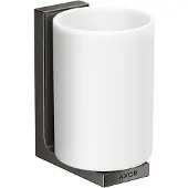 Hansgrohe AXOR Universal Rectangular Zahnputzbecher, Metall, Glas weiss, 42604