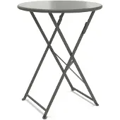 Ethimo Klapptisch Flower grau, Designer Design Studio, 75 cm