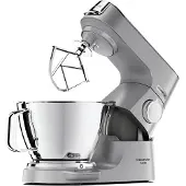 Kenwood Titanium Chef Baker Küchenmaschine Silber KVC85.124SI – mit integrierter Waage, 2 Schüsseln (5 L + 3,5 L), 1200W Motor