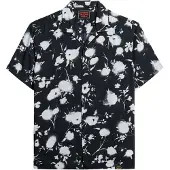 Superdry für Herren. M4010941A Bedrucktes Kurzarmhemd schwarz (S), Lässig, Modal