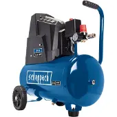 Scheppach Druckluft Kompressor HC30ox | ölfrei & langlebig | 1100W | 24L | 8bar | 200l Luftleistung | inkl. Fahrvorrichtung, Druckminderer & Kupplung
