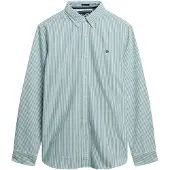 Superdry für Herren. M4011037A Klassisches Oxford L/S Hemd grün (M), Lässig, Baumwolle, Langarm