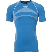 Kempa Kompressionsshirt "Shortsleeve ATTITUDE PRO", Damen, Gr. XS/S, blau (kempablau, weiß), Obermaterial: 72% Polyester PES. 21% Polyamid PA. 7% Elasthan EL., Shirts Kompressionsshirt