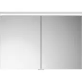 Burgbad Lin20 Spiegelschrank LED-Beleuchtung inklusive LED-Waschtischbeleuchtung, 2 Türen, 1000x700