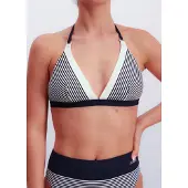 JOOP! JOOP Triangel-Bikini-Top "Stripes" Träger zum Binden, Streifen-Design