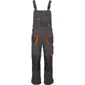 Terrax Herrenlatzhose Grösse 56 dunkelgrau/schwarz/orange