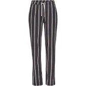 LASCANA Pyjamahose , Damen, Gr. 40/42, N-Gr, grau (anthrazit gestreift), Single Jersey, Obermaterial: 50% Baumwolle, 50% Viskose, gestreift, Basic, Basic lang, Hosen Pyjamahose, mit Druck