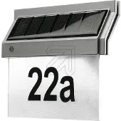 REV 18095 Solar Hausnummernleuchte mit LED 18x16x5cm, incl. Zahlen-/Buchstabensatz