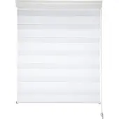 Gardinia Doppelrollo "mit Aluminiumkassette" Gr. 3, weiß, B:100cm H:160cm, Polyester, Rollos, Doppelrollo, Hochwertige Optik und Staubschutz, Topseller