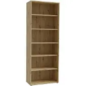 Forte Aktenregal "Goldsboro", braun (artisan eiche), B:84,5cm H:226,5cm T:41,5cm, Holzwerkstoff, Regale, Aktenregal, mit 6 offenen Fächern, unterschiedliche Breiten, Höhe 226,5 cm