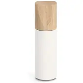 Zeller Salz- und Pfeffermühle, Gummibaum, Ø 5 x 18,2 cm, Elegante Gewürzmühle für stilvolles Würzen und präzises Mahlen in der Küche, Farbe: weiß