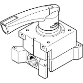 FESTO 4/3 Erschöpfte Handhebelventil M5 170L/Min - 3410681