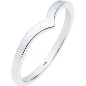 Elli Silberring "Ring V-Stacking Geo Trend Blogger 925 Sterling Silber" Gr. 58, silber, Fingerringe, Damen, 58, Silber 925 (Sterlingsilber), Silberring