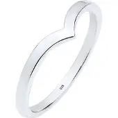 Elli Silberring "Ring V-Stacking Geo Trend Blogger 925 Sterling Silber" Gr. 52, silber, Fingerringe, Damen, 52, Silber 925 (Sterlingsilber), Silberring