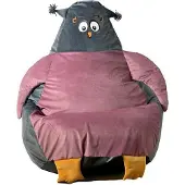 Go Gift Sako sack pouffe Sowa grey-pink L 105 x 80 cm