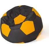 Go Gift Sako Tasche pouffe Ball schwarz-gelb L 80 cm