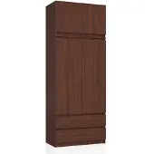 Akord Aufsatzschrank 2-Türig Mit 2 Schubladen Wenge 90X51X234 Cm