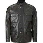 Belstaff Turner Schwarze Lederjacke Größe M