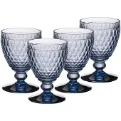 Villeroy & Boch Glas "Wassergläser Boston Coloured 400 ml 4er Set", blau, Glas, Trinkgefäße, Glas