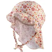 Sterntaler Schirmmütze "Bade-Sonnenhut Blumen", Mädchen, Gr. 47, beige (ecru), Obermaterial: 82% Polyamid PA. 18% Elasthan EL., Mützen Schirmmütze